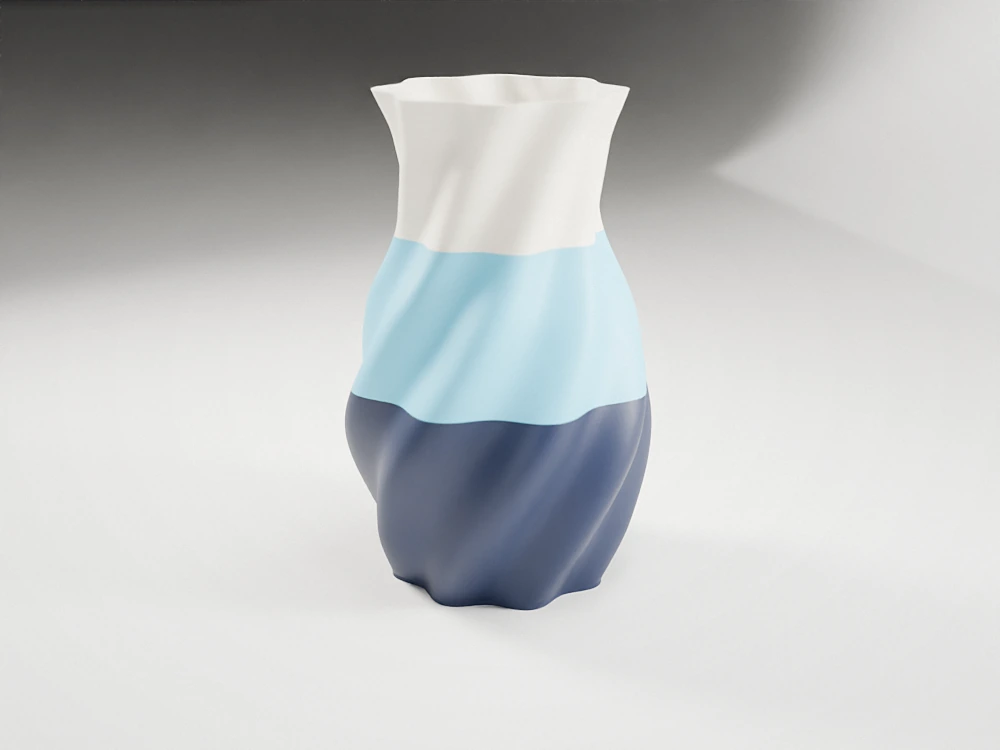 Twisted three-colour vase – 3