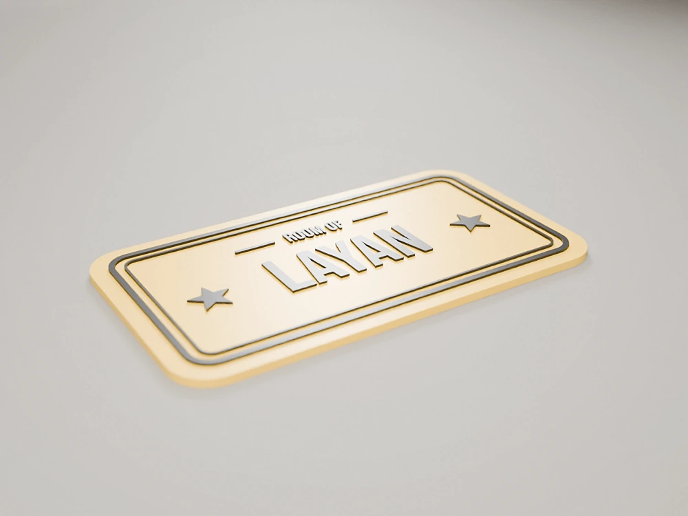 Room door sign with a name – 2