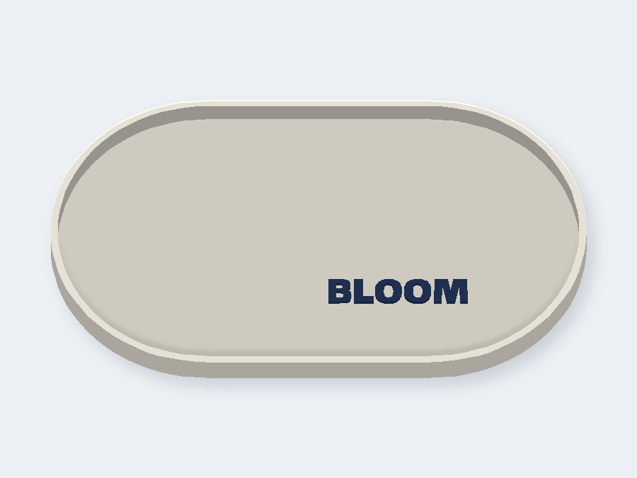 Named oval tray